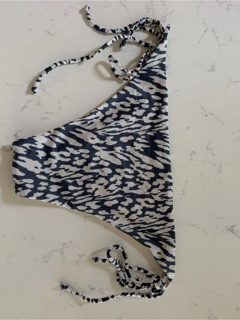 Tavik Navy and White Animal-Print Bikini Bottom